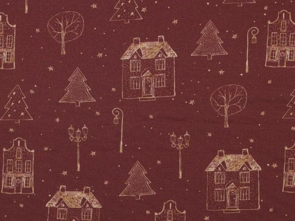 Dekostoff Christmas home , bordeaux