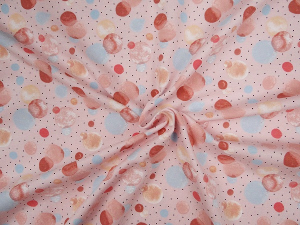Q-k10077-111d-Seifenblasen-rosa-4 Jersey kleine & große Punkte , rose