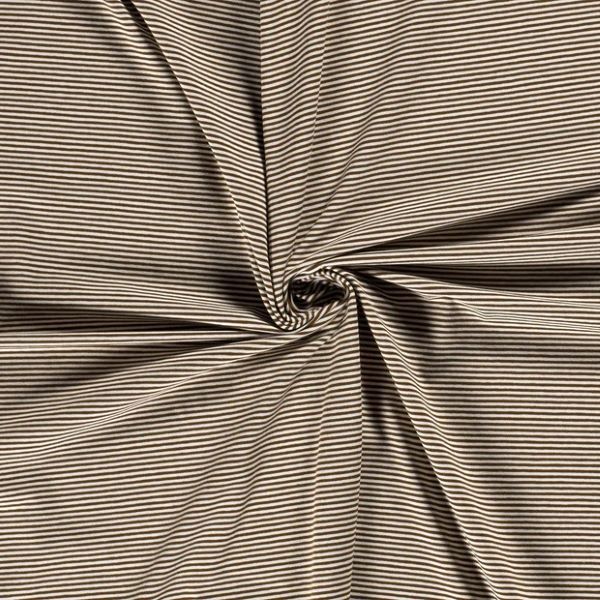 18489-055 Jersey , Streifen, braun/ecru