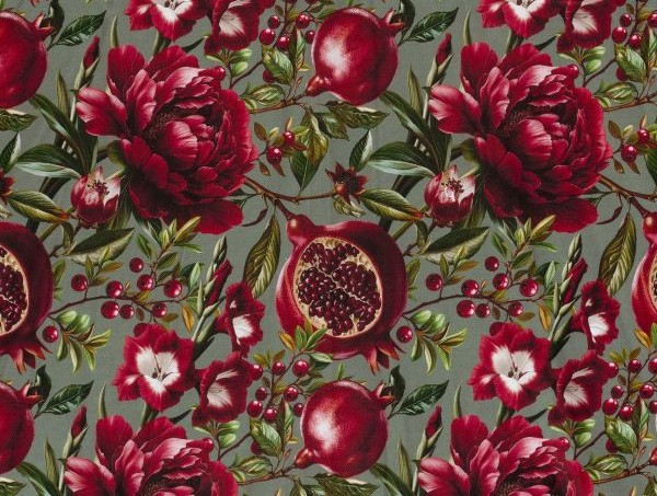 Dekostoff , Granatapfel