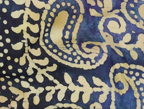 Baumwollwebstoff, Voile, Batik, blau