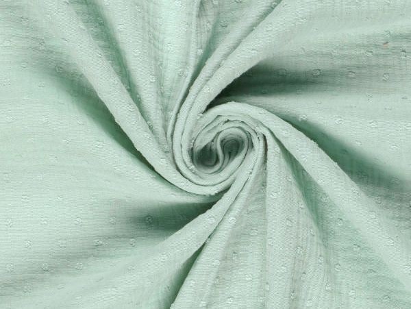 Musselin, Dots Ton in Ton, mint Musselin, Dots Ton in Ton, mint