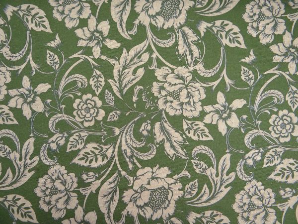 Dekostoff Blumen grün