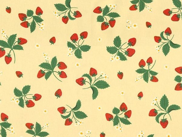 Dekostoff Erdbeeren