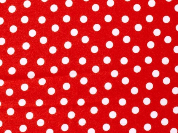 Webstoff Weiße Punkte, roter Stoff 