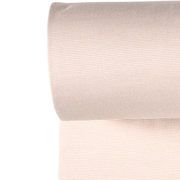 Streifenbündchen fein lachs / ecru Streifenbündchen fein lachs / ecru