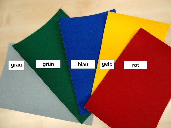 Filzklebeplatte uni blau