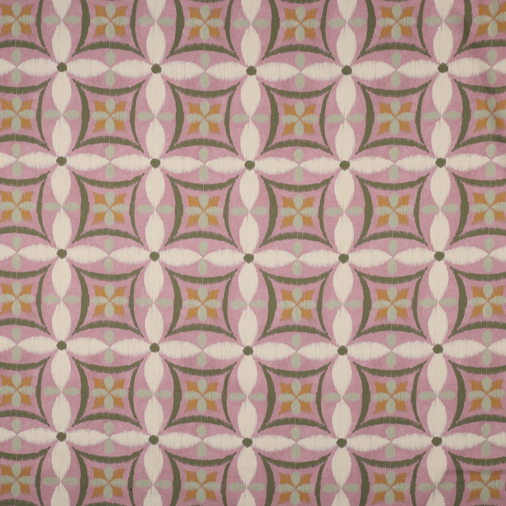 Dekostoff geometrisches Muster , altrosa