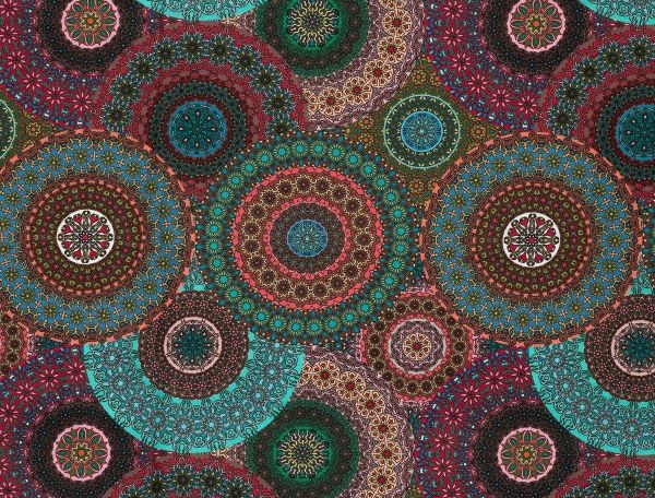 Dekostoff, Mandala, Kreise