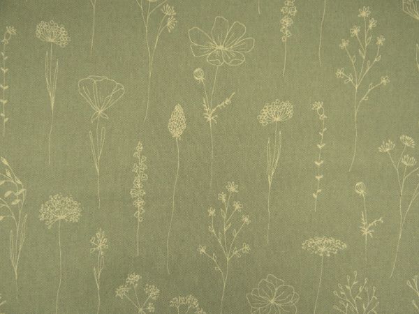 Dekostoff , zarte Pflanzen, mint