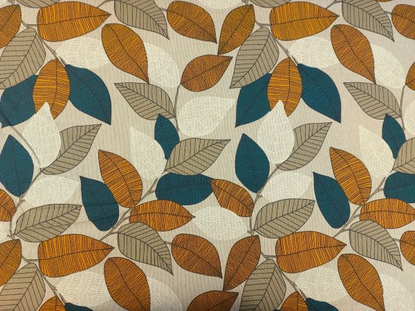 Dekostoff, Blätter, Herbstfarben 