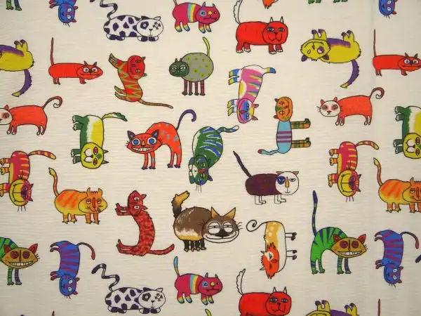 Abschnitt beschichtete Baumwolle, gemustert Katze Abschnitt beschichtete Baumwolle, gemustert Katze