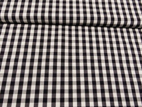100 % Baumwolle Karo schwarz 5 mm