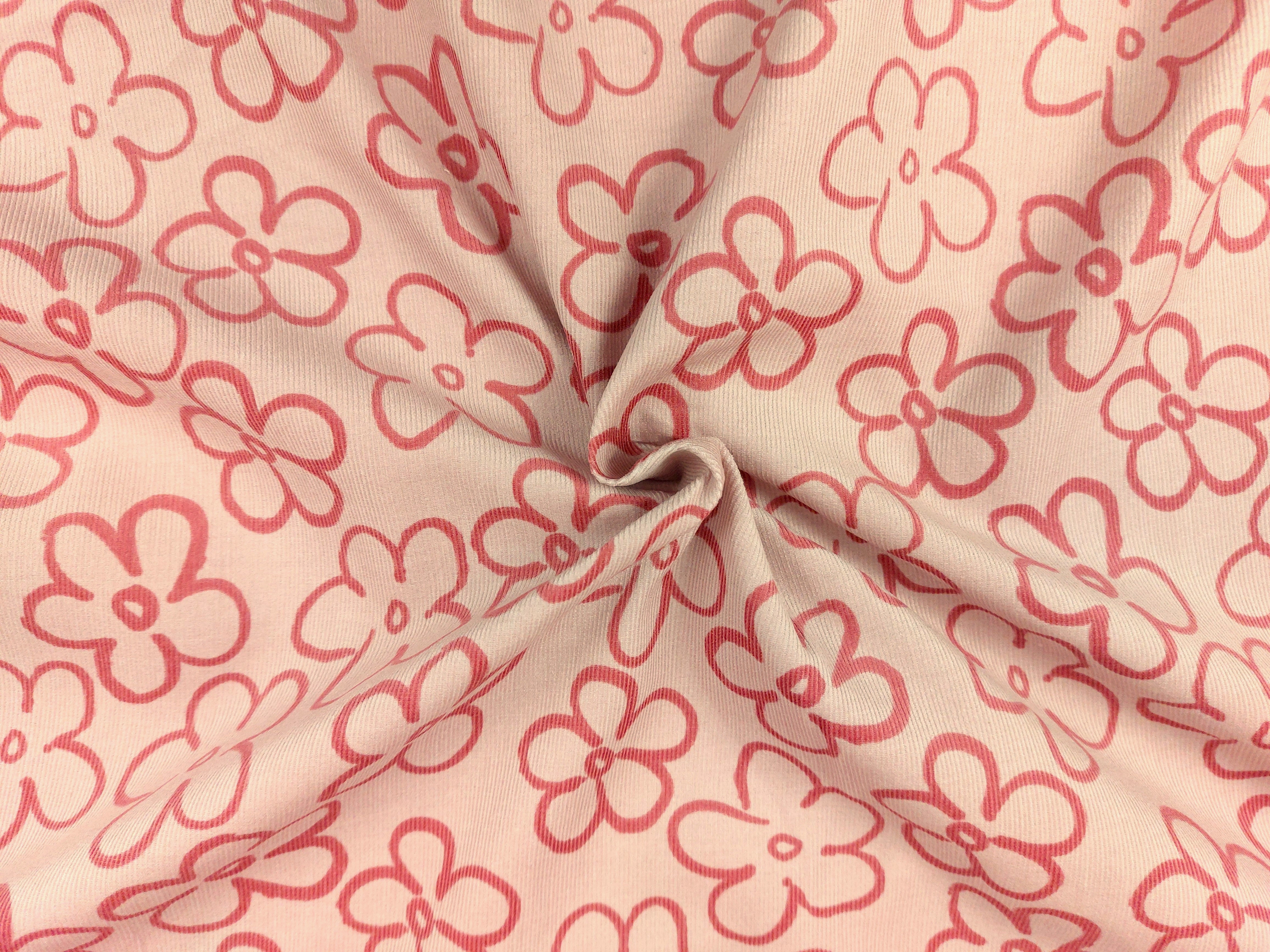 Feincord Blumen , rose