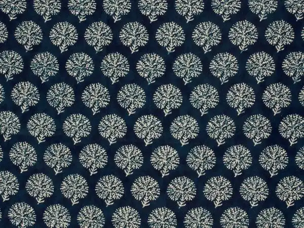 Bluse, Baumwoll-Voile, abstraktes Muster, Batik Art, blau/beige 