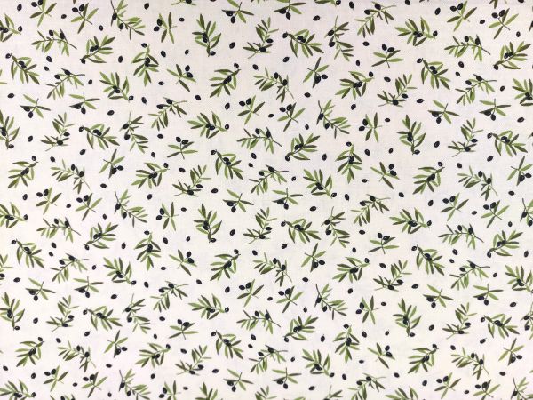 Dekostoff, Olivenzweige , ecru Dekostoff, Olivenzweige , ecru