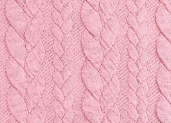 Strickstoff, Zopfmuster, rosa