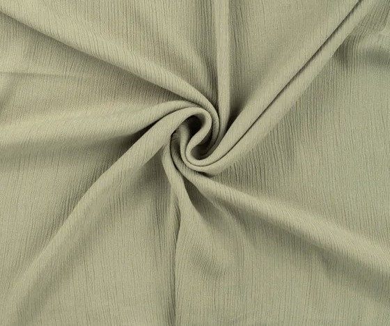  Blusenstoff , Viskose Crincle, khaki