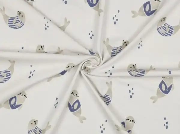 Jersey ,Seerobbe, helles creme Jersey ,Seerobbe, helles creme