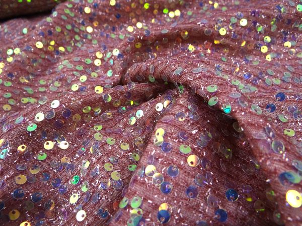 Wirkware, altrosa mit Pailletten 