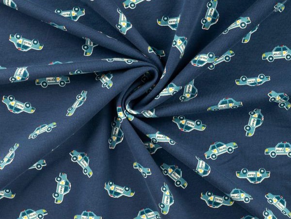 Jersey , French Terry ,Polizeiauto Jersey , French Terry ,Polizeiauto