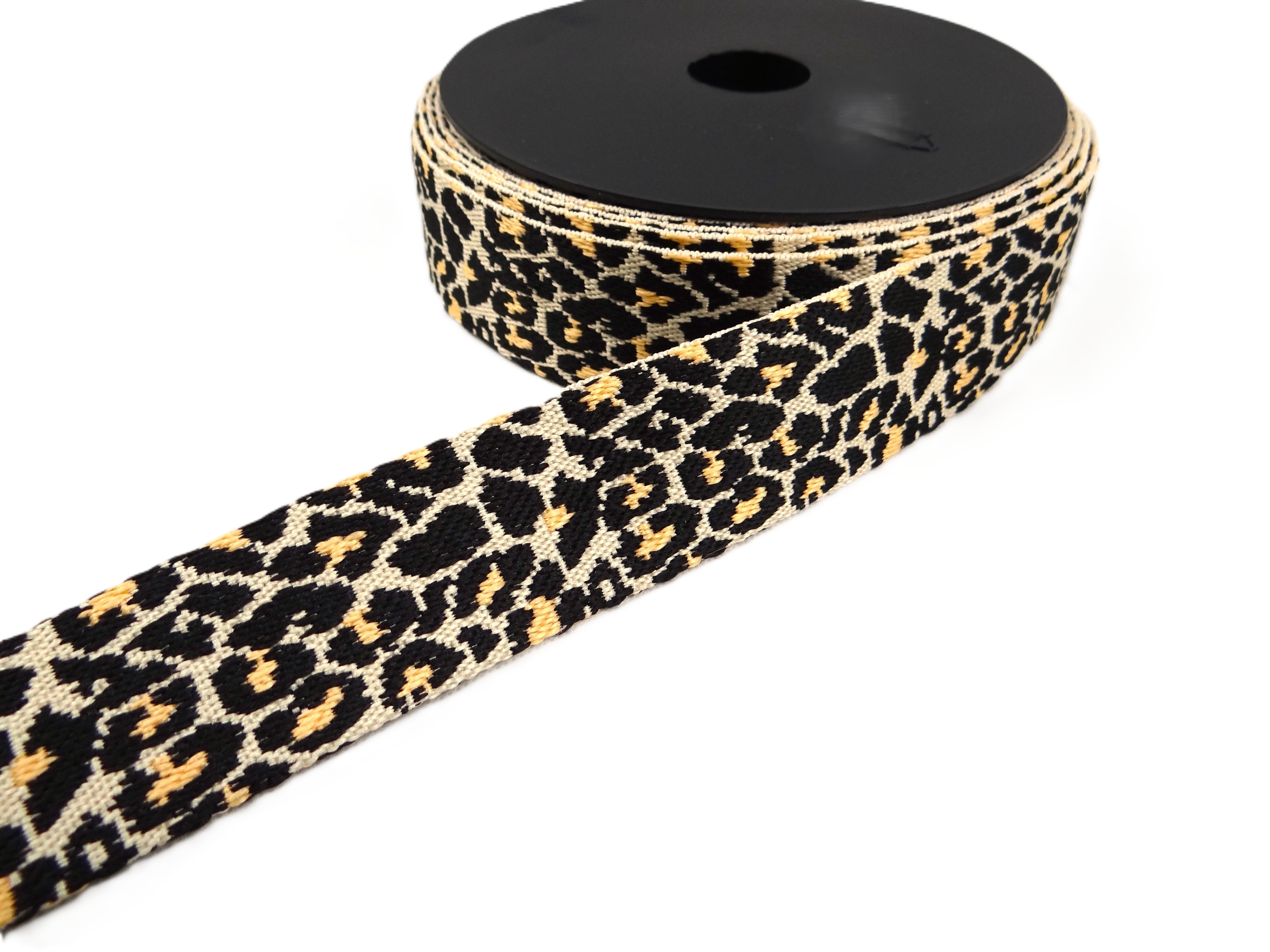 Gurtband, schwarz / ecru, Jacquard 
