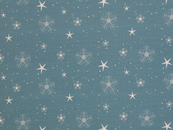 French Terry , Schneeflocken French Terry , Schneeflocken