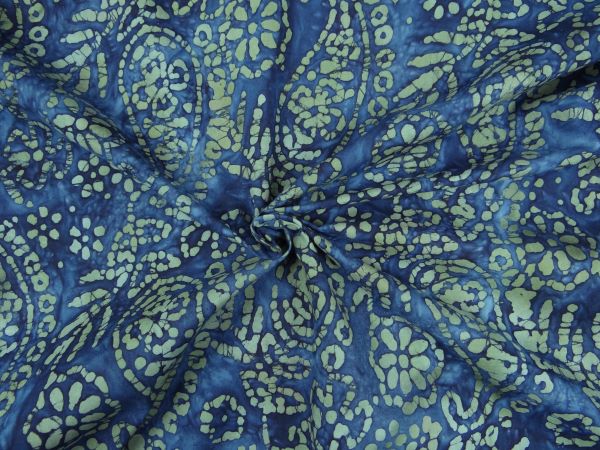 Bluse , Batik , blau