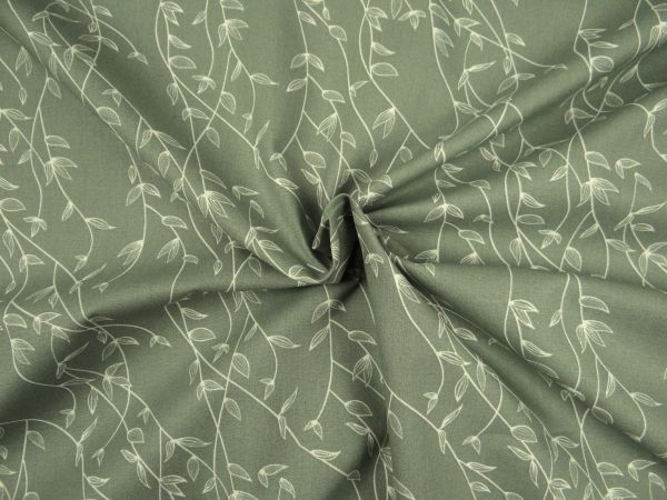 100 % Baumwolle Zweige dusty mint