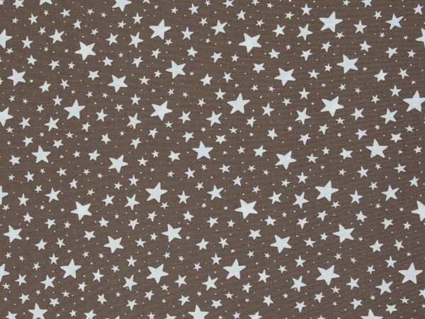 Dekostoff Sterne taupe