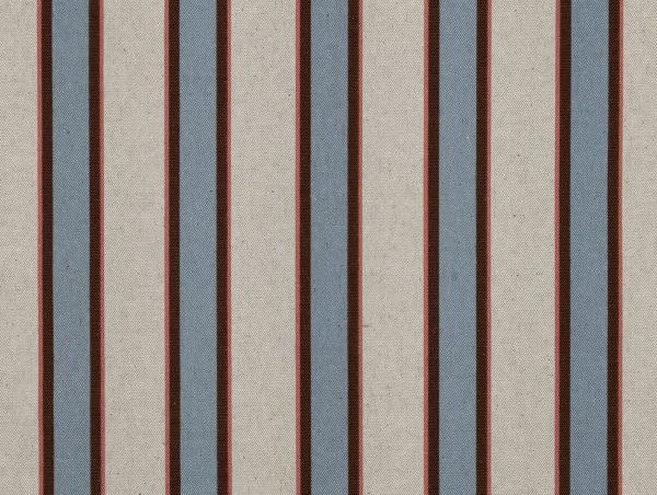Dekostoff , Canvasstoff, Streifen ecru / bleu Dekostoff , Canvasstoff, Streifen ecru / bleu