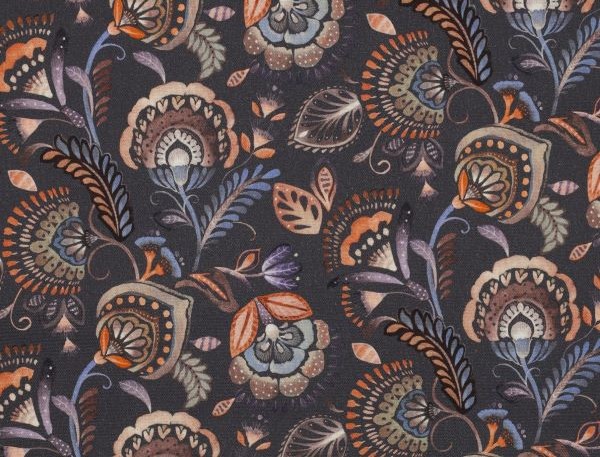 Dekostoff floral braun