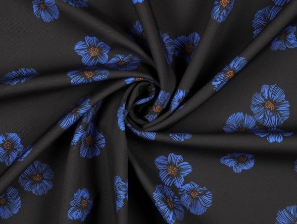 Softshell Blume , schwarz