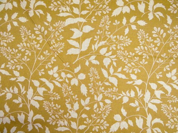 Dekostoff Blätter ocker