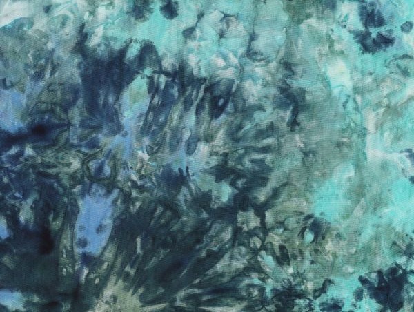  Bluse, Batik Muster blau/grün