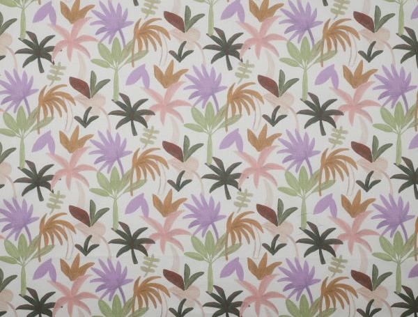 Bluse, floral, Blätter flieder / mint