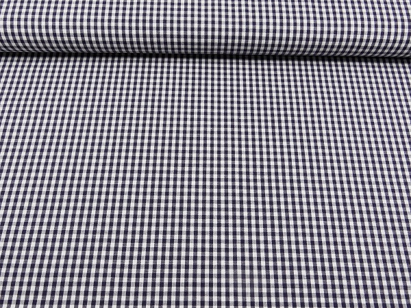 SW597-003-marine 100 % Baumwolle Karo blau 3 mm