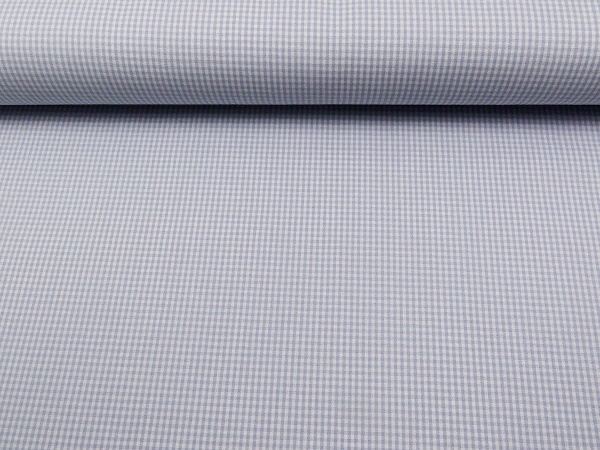 SW252-001 100 % Baumwolle Karo hellblau 1 mm