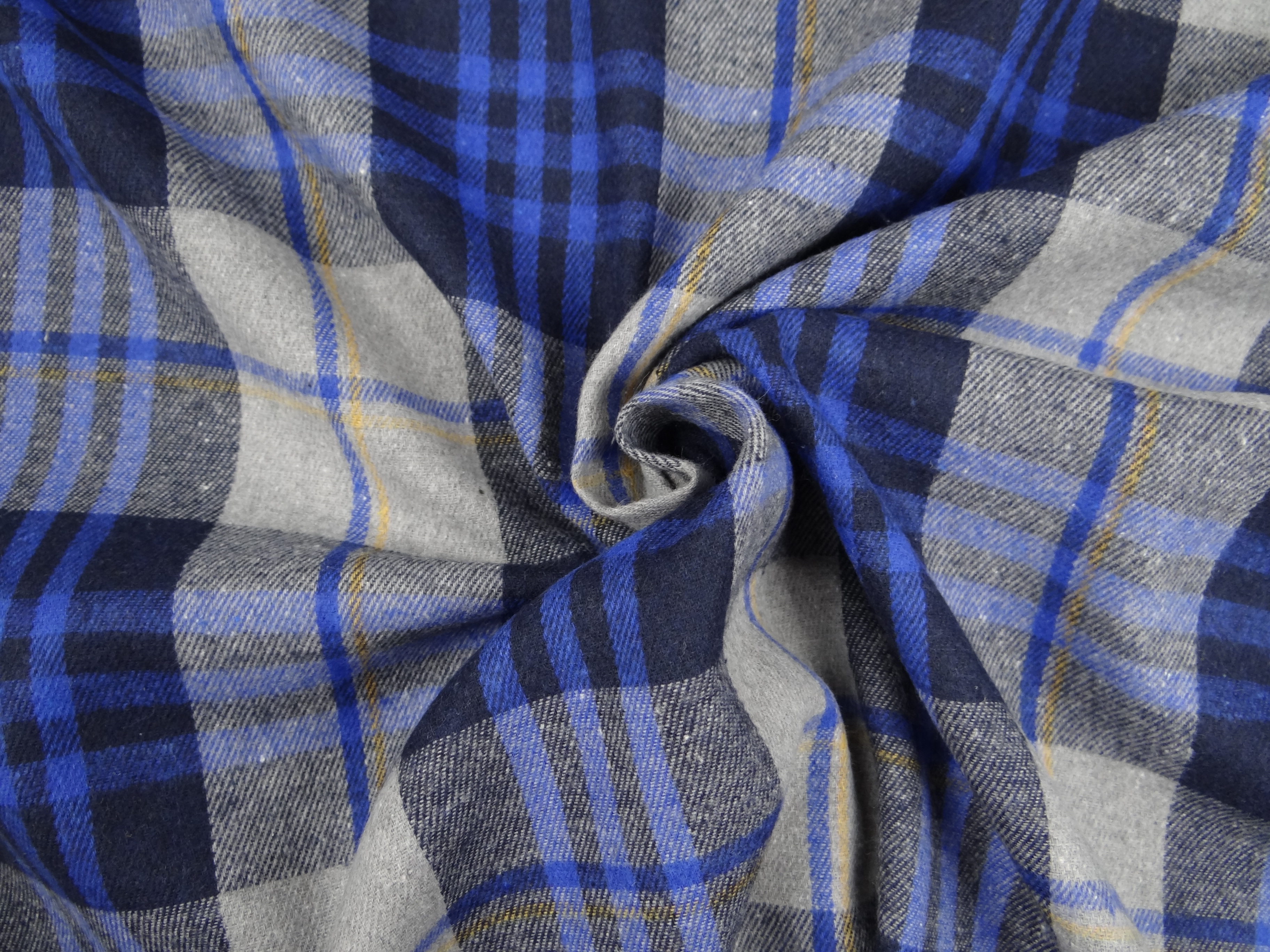 Flanell, kariert, blau/dunkelblau