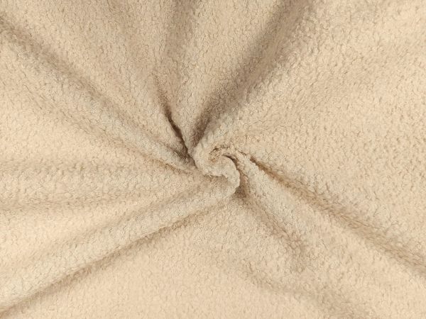 Teddy Bouclé / Rückseite Fleece, uni soft ecru 