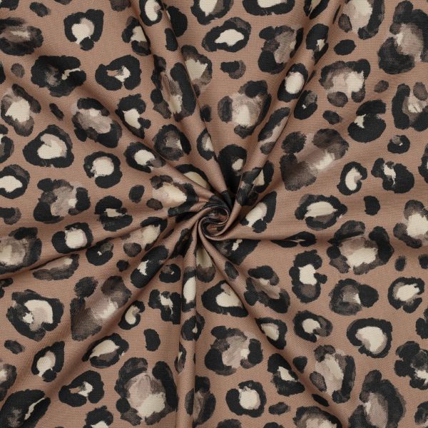 Dekostoff , Animalprint, braun Dekostoff , Animalprint, braun