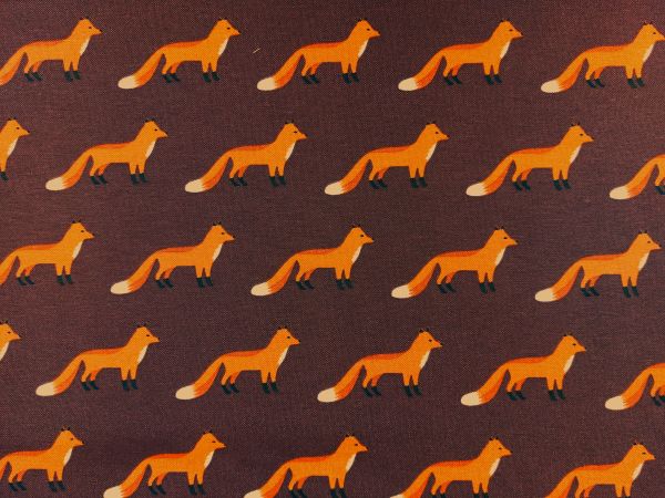Dekostoff , Fuchs, rotbraun