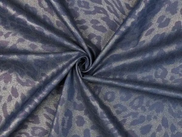 Baumwollwebstoff, Jeansoptik , Animaldruck