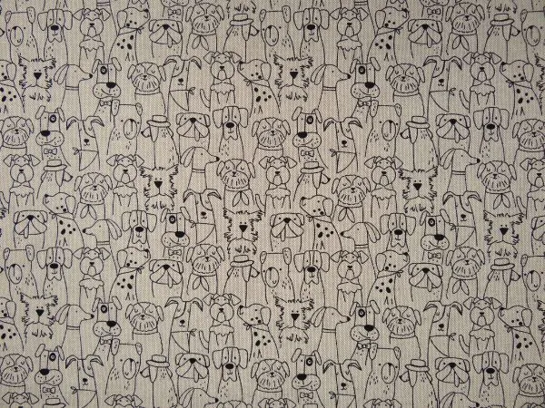 Dekostoff Hundezeichnungen Dekostoff Hundezeichnungen