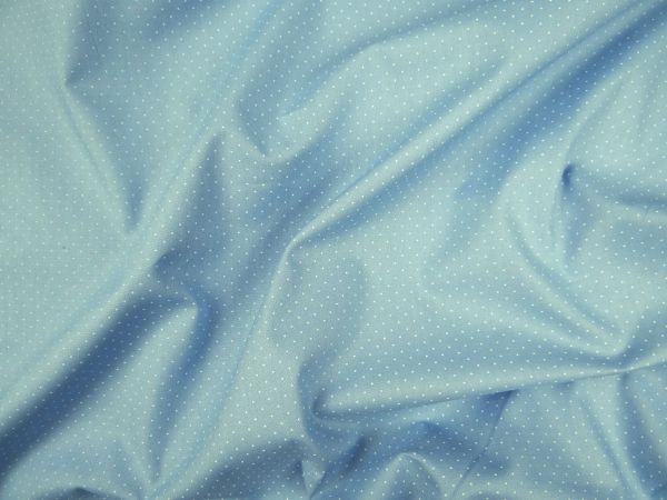 Trachtenstoff, Pünktchen, hellblau