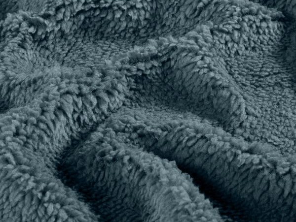 Sherpa- Fleece uni, blau
