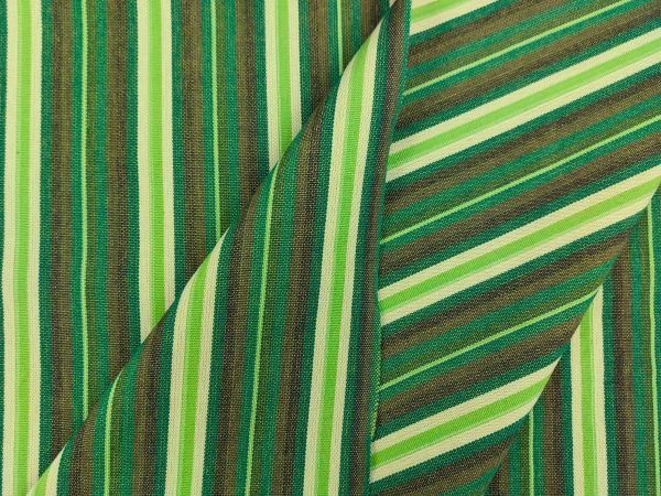 Dekostoff Jacquard, bunte Streifen grün