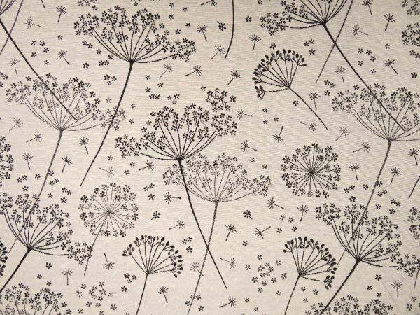 Saf-eole-allover-blanc-Jacquard Dekostoff, Jacquard, Pusteblume, weiß