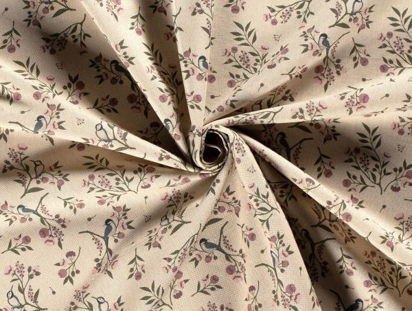 Dekostoff kleine Blümchen, ecru Dekostoff kleine Blümchen, ecru