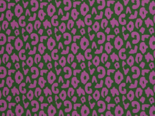 Dekostoff , Animalprint, grün / rosa